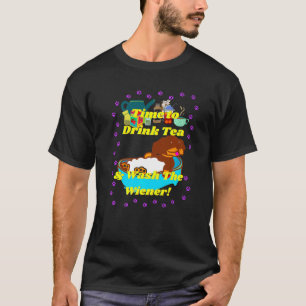 Camiseta Mejor fan de Dachshund Wiener Dog Tea Fiesta Amor
