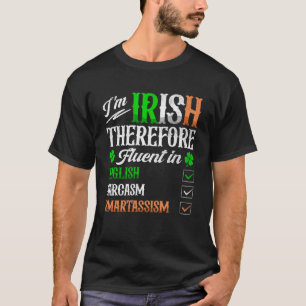 Camiseta Mejor fluidez irlandesa en Smart St Patricks Day