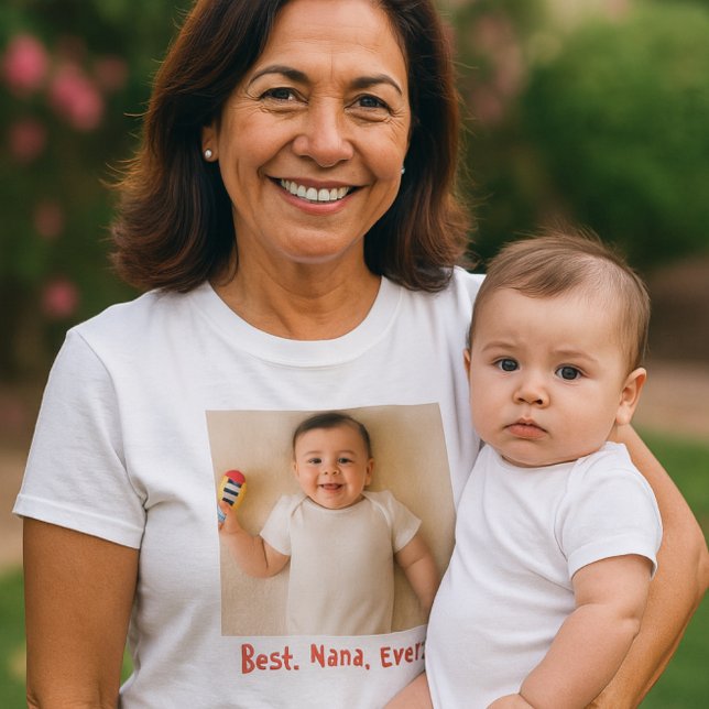Camiseta Mejor foto de la familia Personalizado de Nana Eve (Subido por el creador)