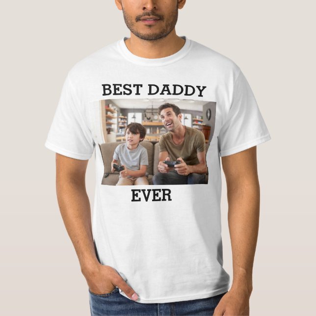 Camiseta Mejor foto de papá cree a su propio padre (Anverso)