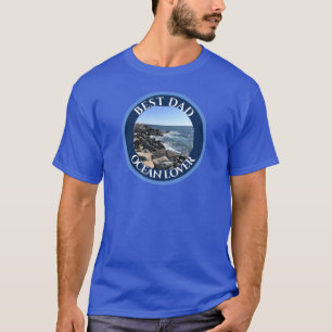 Camiseta Mejor foto de papá de los amantes del océano Atlán