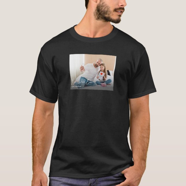 Camiseta Mejor foto de papá nunca simple Personalizado (Anverso)