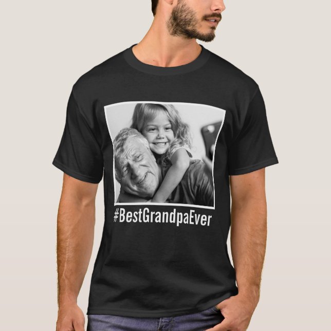 Camiseta Mejor foto del abuelo de la vida Personalizado Eti (Anverso)
