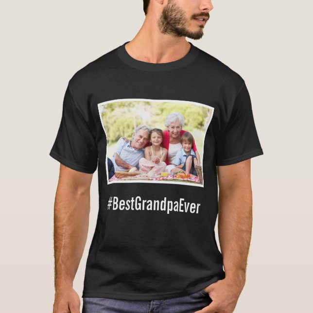Camiseta Mejor foto del abuelo de la vida Personalizado Eti (Anverso)