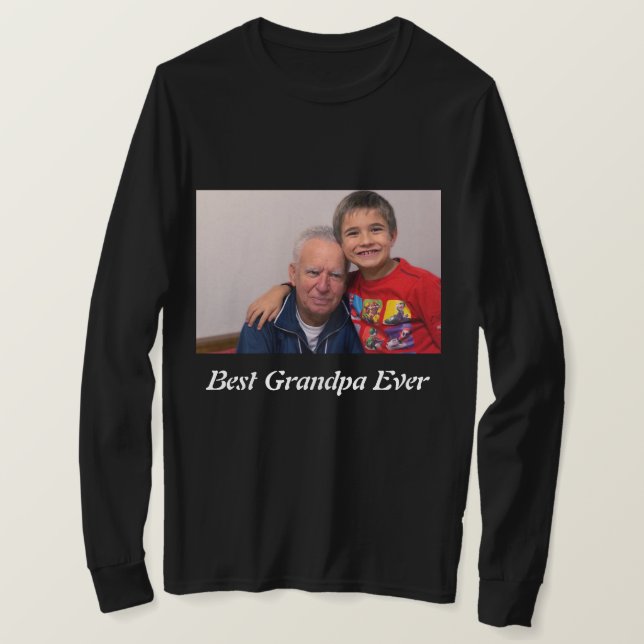 Camiseta Mejor foto del abuelo personalizado (Anverso del diseño)