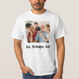 Camiseta Mejor foto del Personalizado del abuelo nunca