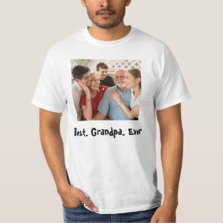 Camiseta Mejor foto del Personalizado del abuelo nunca