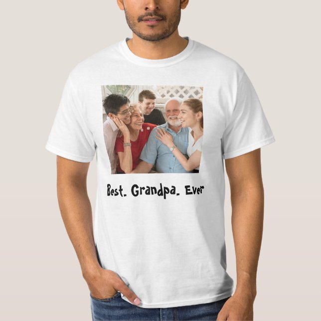 Camiseta Mejor foto del Personalizado del abuelo nunca (Anverso)