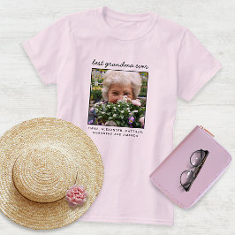 Camiseta Mejor foto personalizada de la mejor abuela de la 