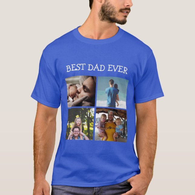 Camiseta Mejor foto personalizada de papá (Anverso)