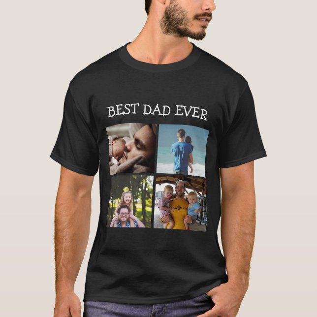Camiseta Mejor foto personalizada de papá (Anverso)