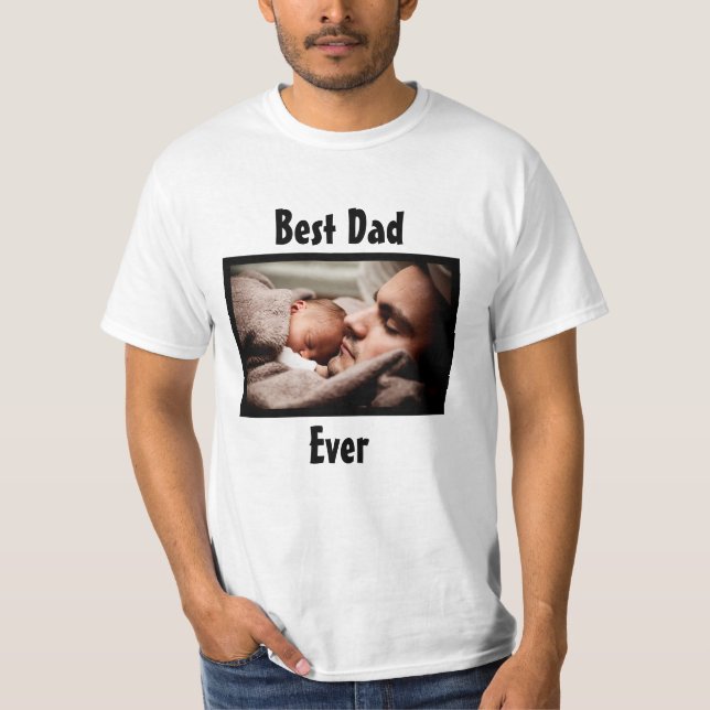 Camiseta Mejor foto personalizada de papá jamás (Anverso)