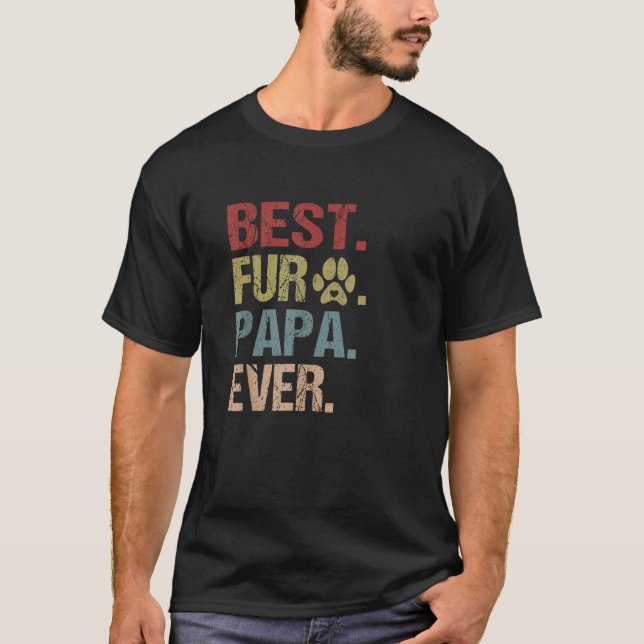 Camiseta Mejor Fur PAPA Cada Vez Divertido Padre Tee Regalo (Anverso)