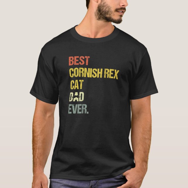 Camiseta Mejor gato Cornish Rex papá (Anverso)