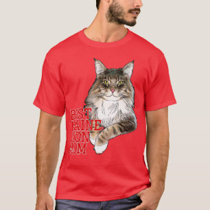 Camiseta Mejor gato divertido para mamá de Maine