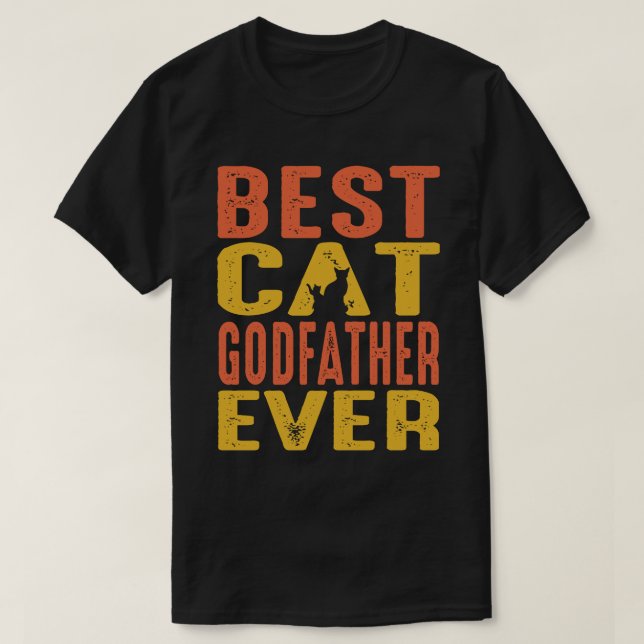 Camiseta Mejor Gato GODFATHER jamás Retro Vintage (Diseño del anverso)