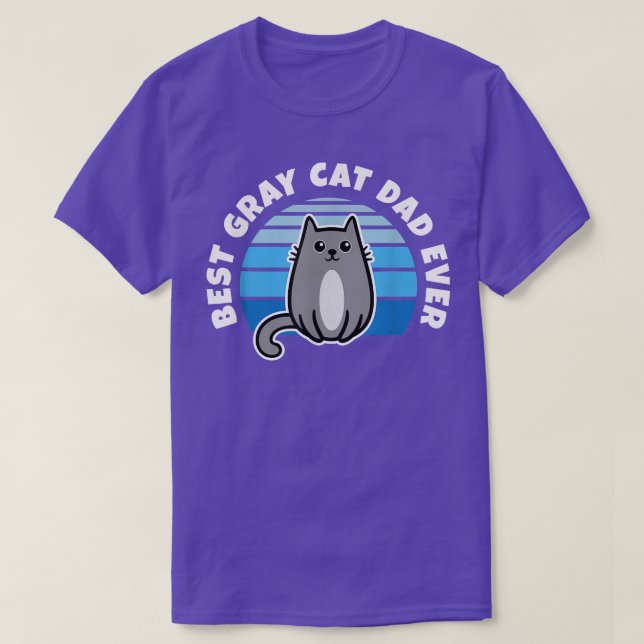 Camiseta Mejor Gato Gris Papá Jamás Británico Desig Cat Sho (Diseño del anverso)