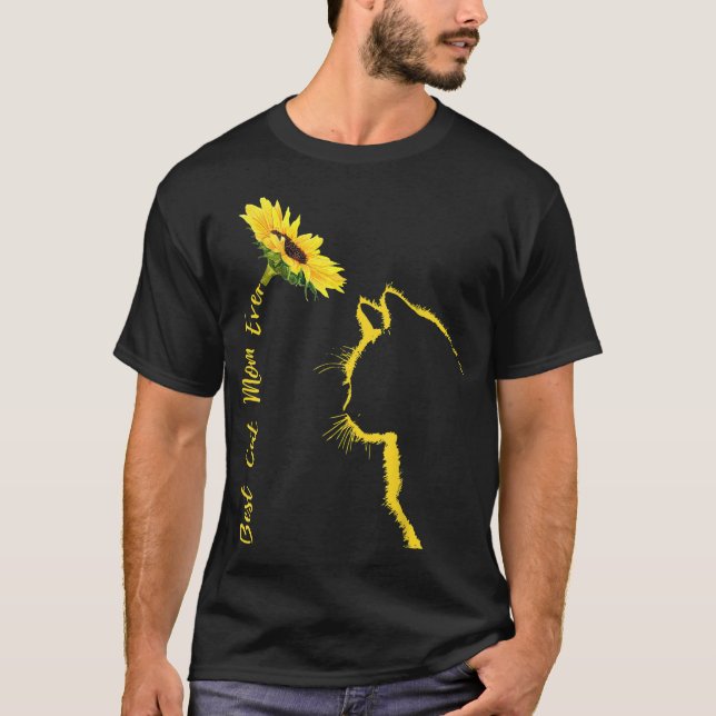 Camiseta Mejor Gato Mamá Jamás Gato Mamá Girasol Día C (Anverso)