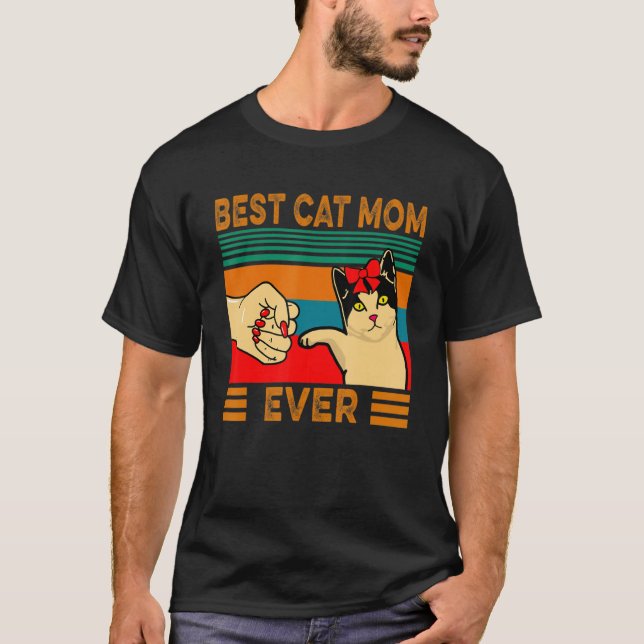 Camiseta Mejor Gato Mamá Jamás Puño (Anverso)