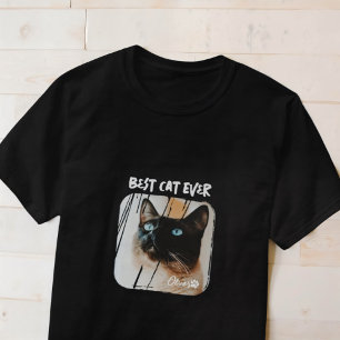 Camiseta Mejor gato Mascota moderno Grunge Guay Photo Paw
