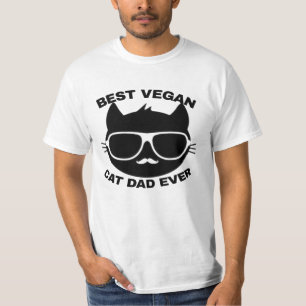 Camiseta Mejor gato negro vegano con gafas -gato con bistas