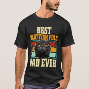 Camiseta Mejor gato padre Scottish Fold jamás