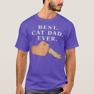 Camiseta Mejor gato, papá, padre y gatito.