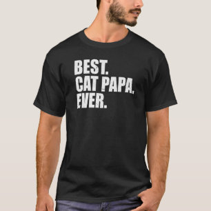 Camiseta mejor gato papa siempre gatito padre mascota