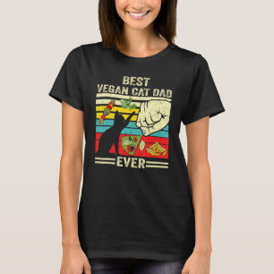 Camiseta Mejor gato papá vegano de todos los tiempos Vegeta