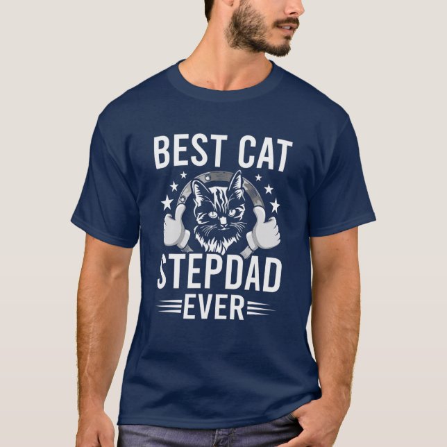 Camiseta Mejor Gato Stepdad Ever Cat Lovers Stepdad (Anverso)