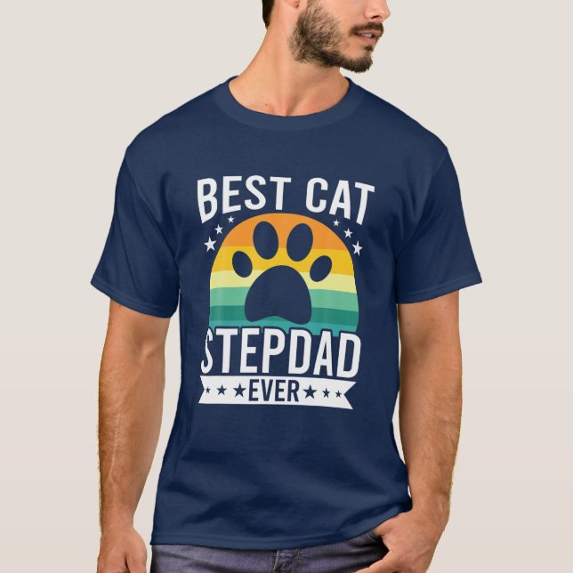 Camiseta Mejor Gato Stepdad Ever Cat Lovers Stepdad (Anverso)