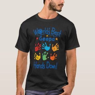 Camiseta Mejor Geepa de los Hombres Colorful Little Hands W