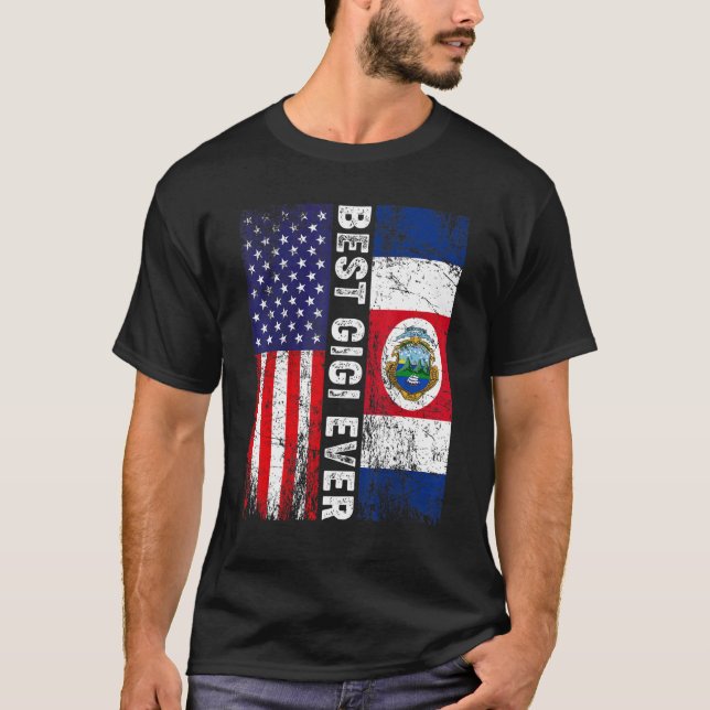 Camiseta Mejor Gigi Día de la Madre Costa Rica Bandera esta (Anverso)