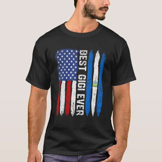 Camiseta Mejor Gigi Día de la Madre Nicaragua Bandera Estad (Anverso)