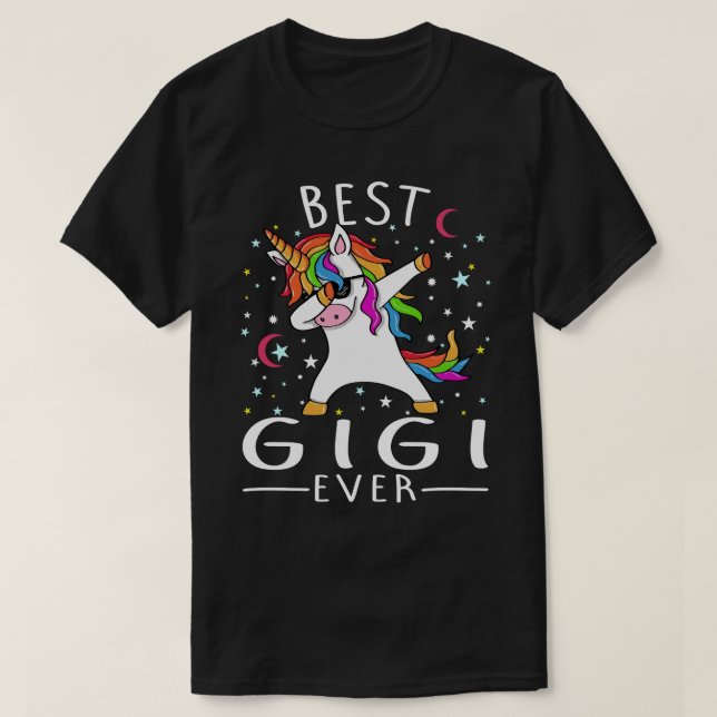 Camiseta Mejor gigi jamás Dabbing Unicorn (Diseño del anverso)