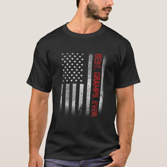 Camiseta Mejor Gramado De La Vintage Bandera Estadounidense (Anverso)