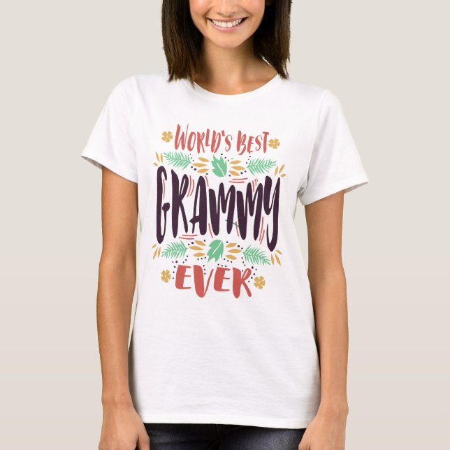 Camiseta Mejor Grammy del Mundo de las Mujeres | Mamá y abu (Anverso)