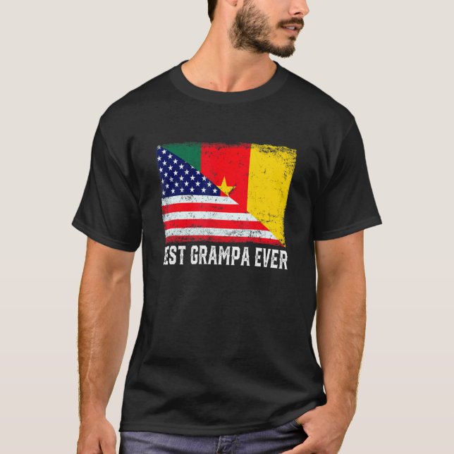 Camiseta Mejor Grampa de la bandera estadounidense de Camer (Anverso)