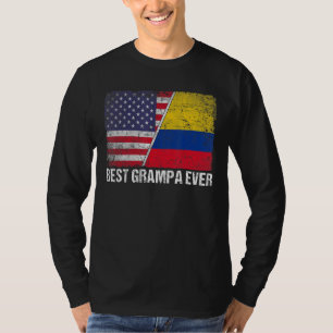 Camiseta Mejor Grampa del Día del Padre Colombia Bandera Es