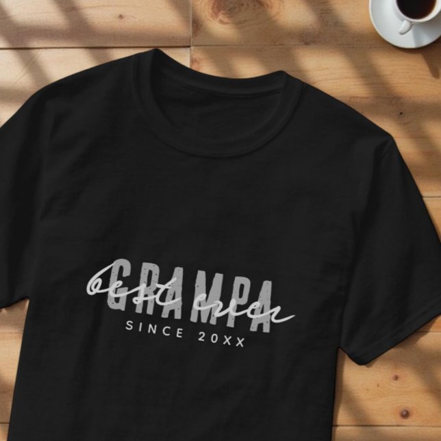 Camiseta Mejor Grampa desde 20XX Preppy simple moderno (Subido por el creador)