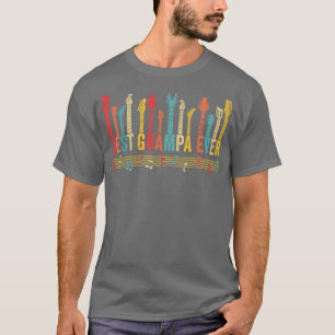 Camiseta Mejor Grampa jamás Papi Guitarra Padres D