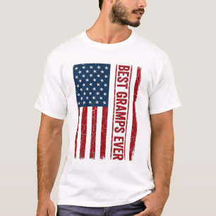 Camiseta Mejor Gramps Patriótico Bandera Diseño Vectorial_1
