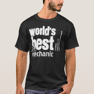 Camiseta Mejor Grunge de Texto Mecánico del Mundo Nombre Pe