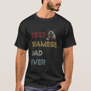 Camiseta Mejor Guay retro de papá de gato siamés
