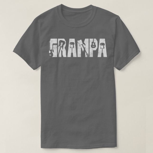 Camiseta Mejor Guitarista de Guitarra De Grampa En Problema (Diseño del anverso)
