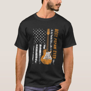 Camiseta Mejor Guitarra De Bandera Estadounidense De Pepa