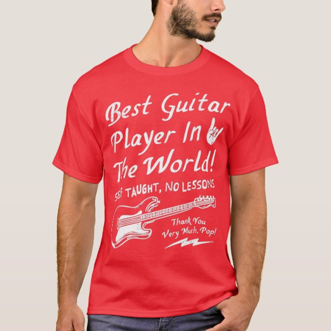 Camiseta Mejor guitarrista del mundo textual (Anverso)