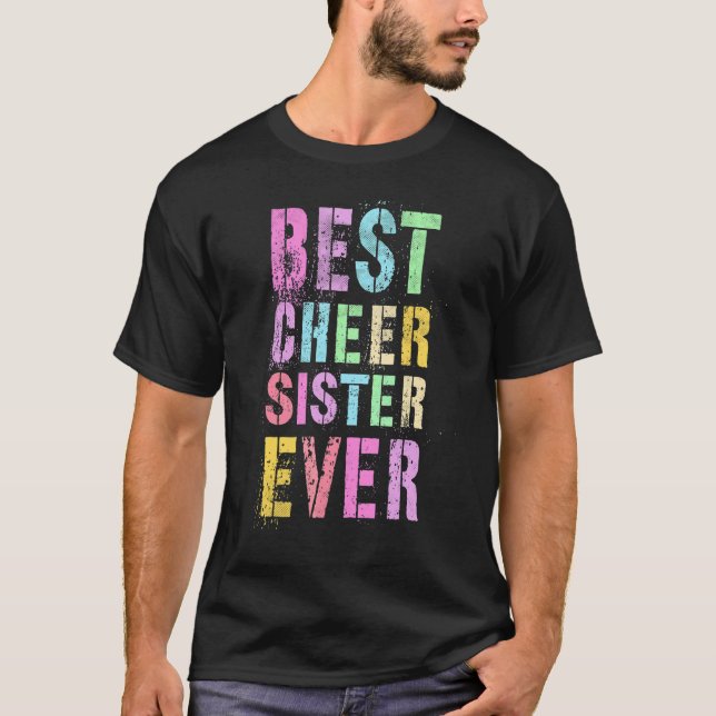 Camiseta Mejor Hermana Alegre Del Equipo De Cheer Squ (Anverso)