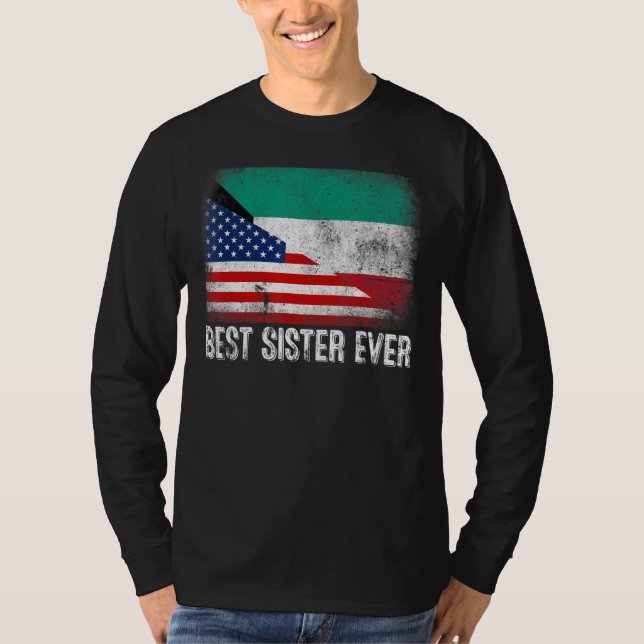 Camiseta Mejor Hermana de la Tierra de la Bandera de Kuwait (Anverso)