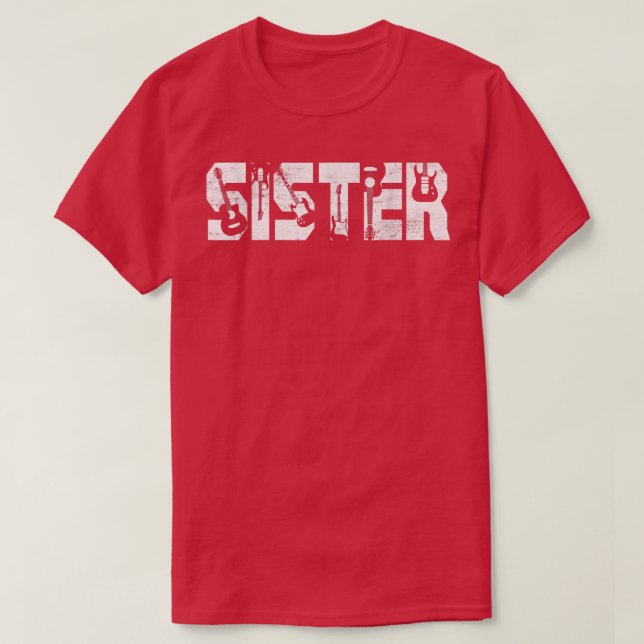 Camiseta Mejor Hermana Guitarista De Guitarra Que Ha Estado (Diseño del anverso)